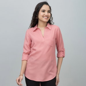 Women Shirt Collar Tunic