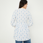 Mandarin Collar Printed Tunic